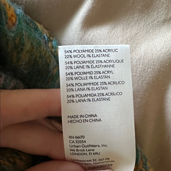 Free People Yellow and Blue Plaid Cardigan - Picture 4 of 4